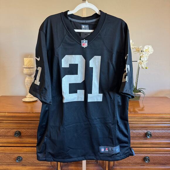 Nike Other - Nike NFL On Field Las Vegas Raiders Jersey #21 Coors Light Black Size L NWOT